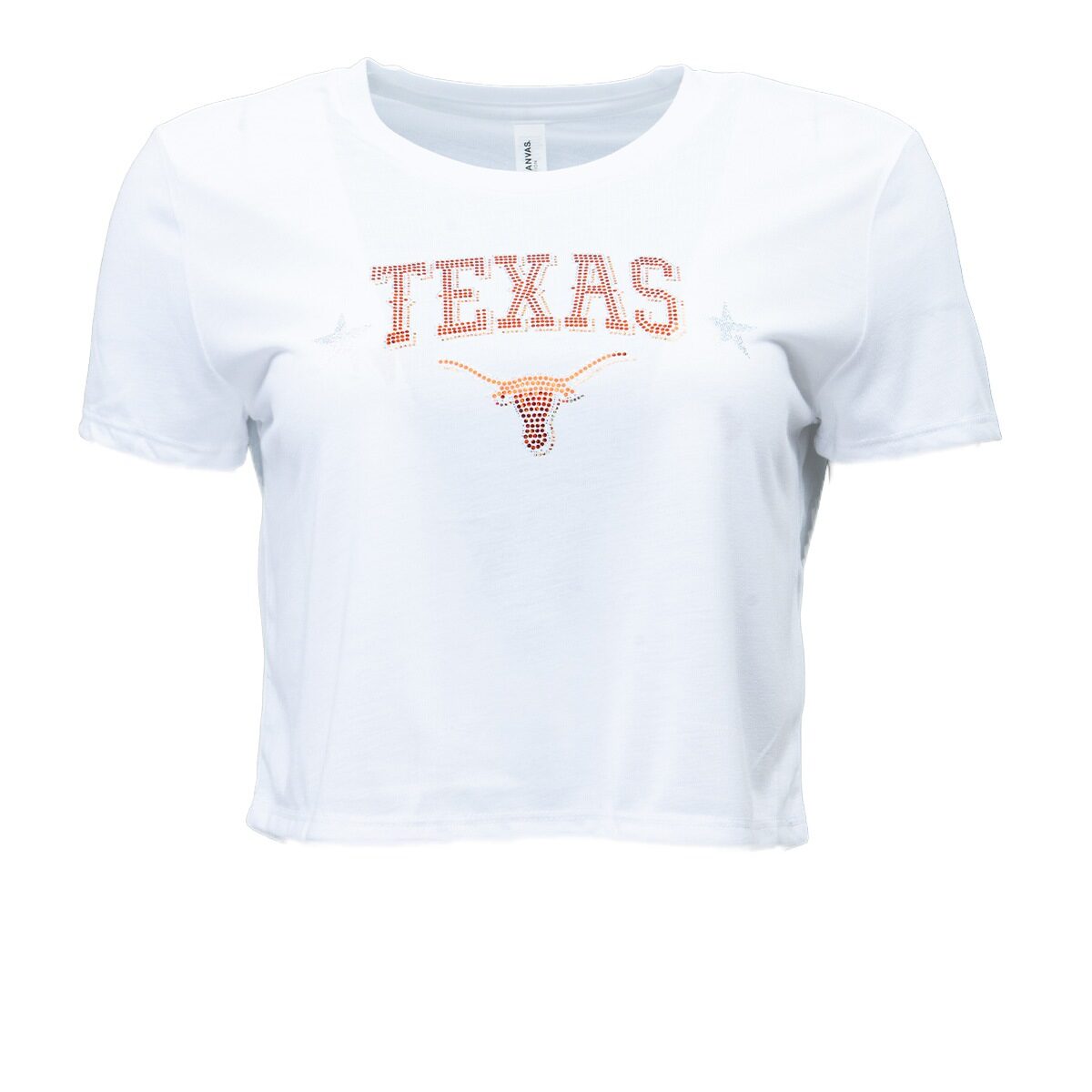 Texas Longhorns Glitter Flowy Crop Tee