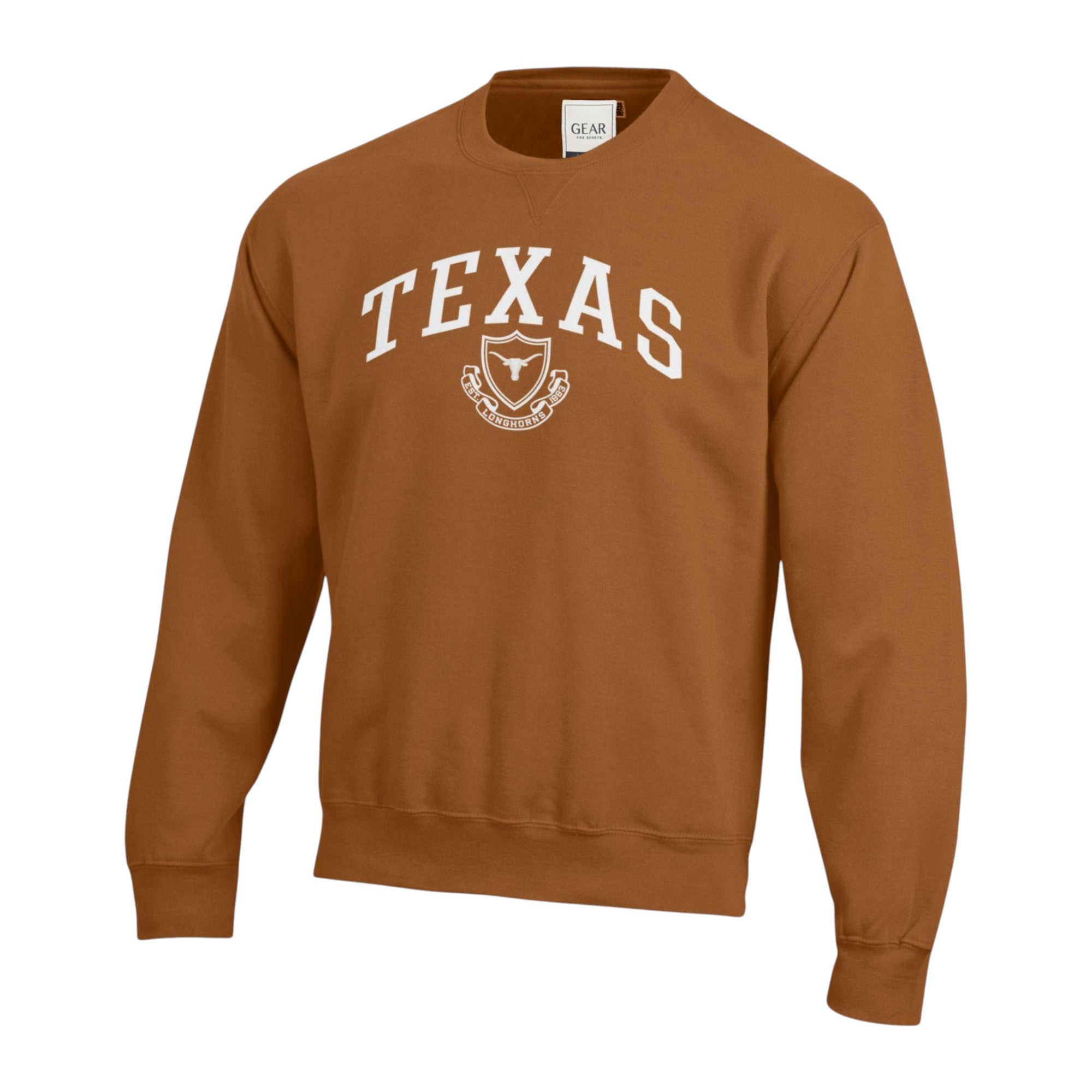 Texas Longhorns Big Cotton Arch Over Chevron Crewneck Sweatshirt 