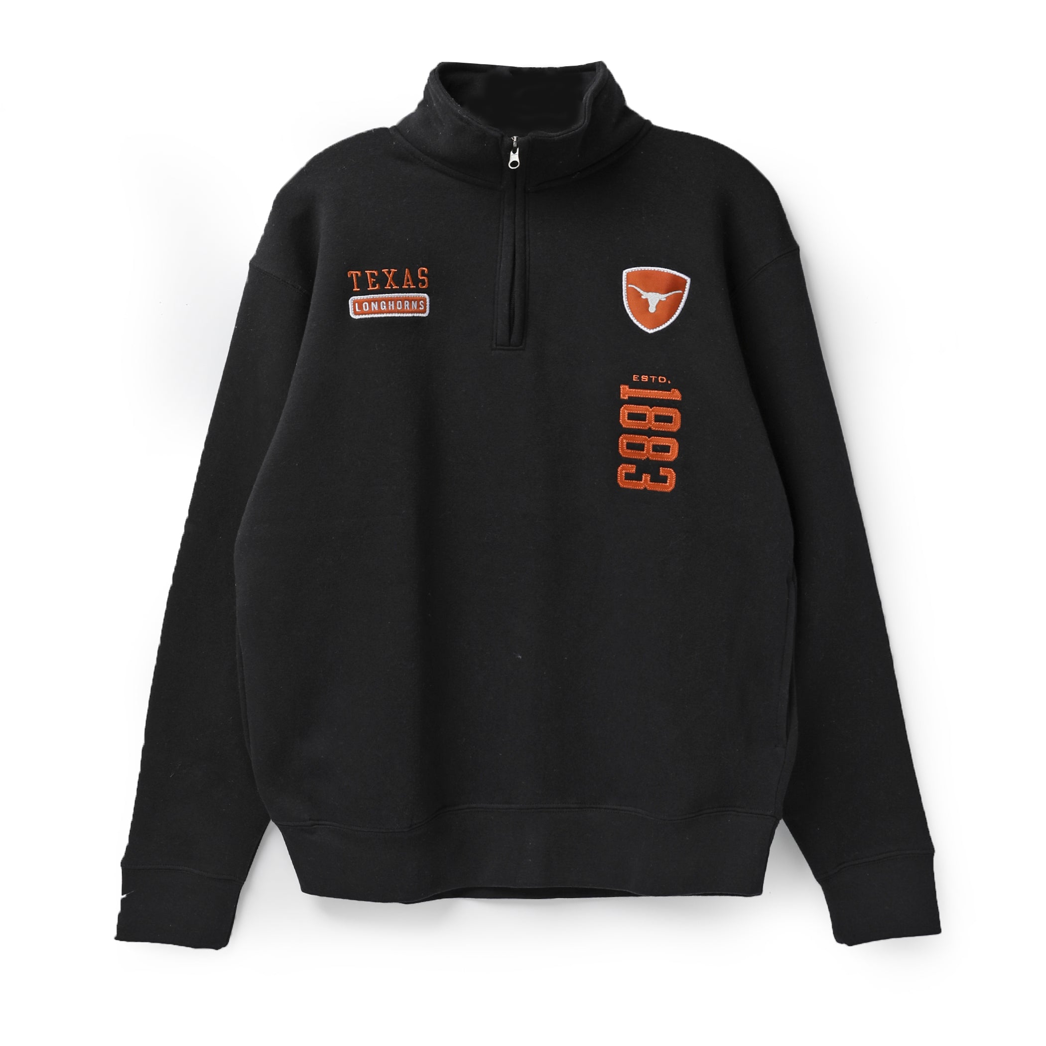 Texas Longhorns Gear Three Hit Fleece Quarter-Zip Pullover