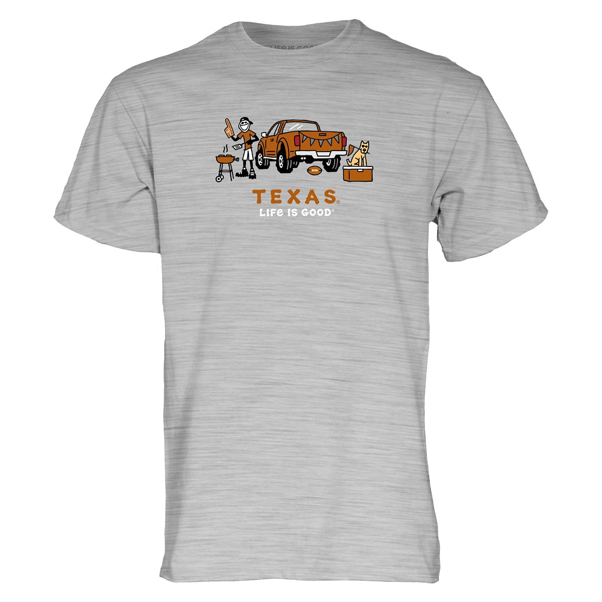 Life is Good Texas Longhorns Jake Dog Tailgate V2 Tee