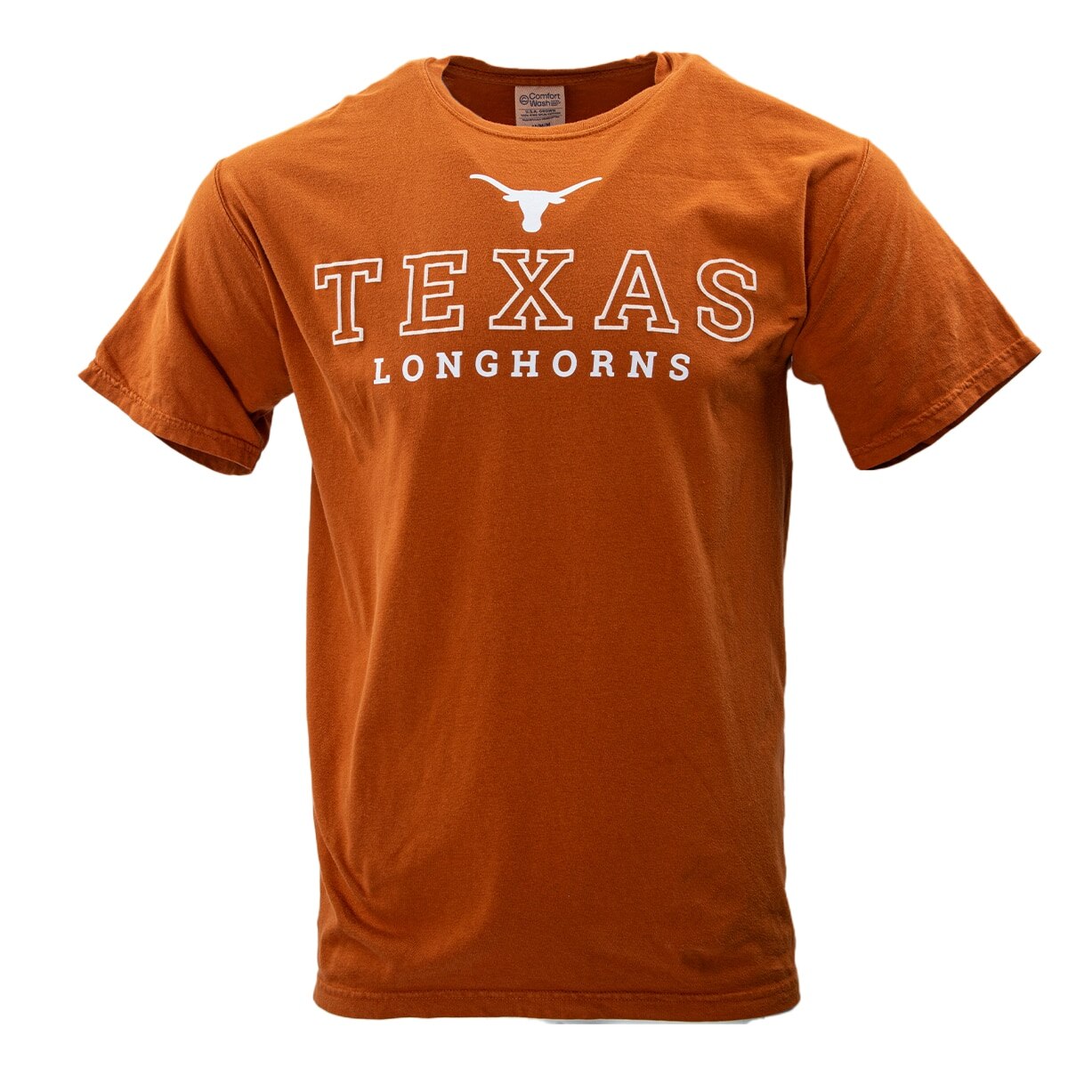 Texas Longhorns Block Suede Puff ComfortWash Tee