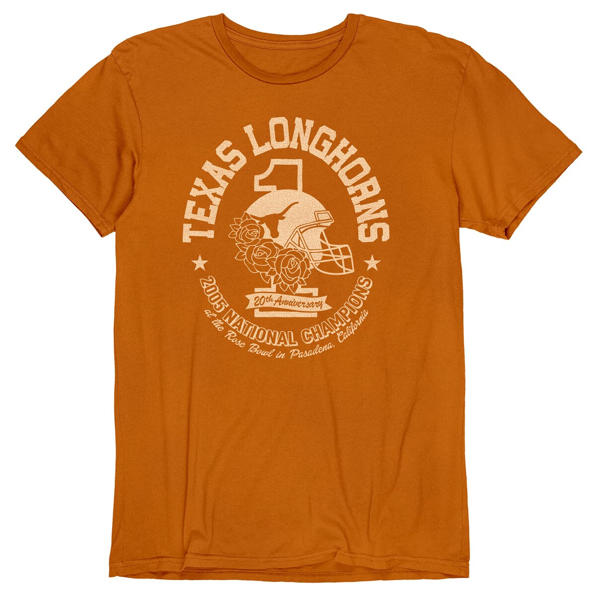 Texas Longhorns 2005 Rose Bowl National Champions 20th Anniversary Tee