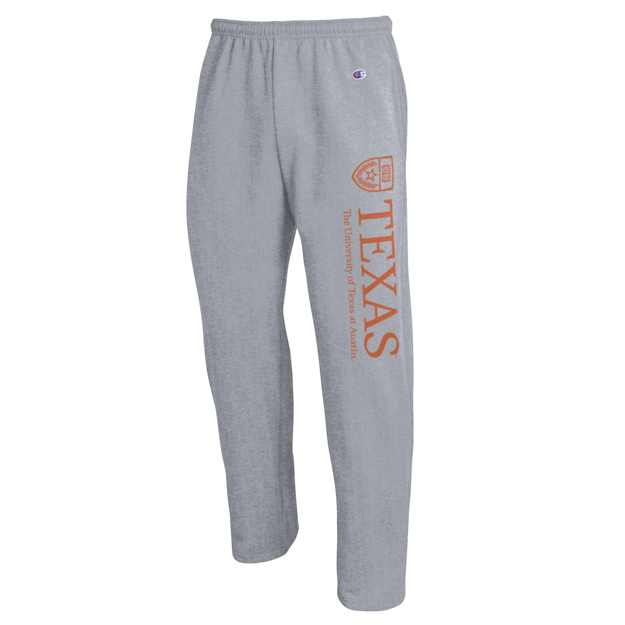 Champion Texas Longhorns Shield Powerblend Open Bottom Sweatpants