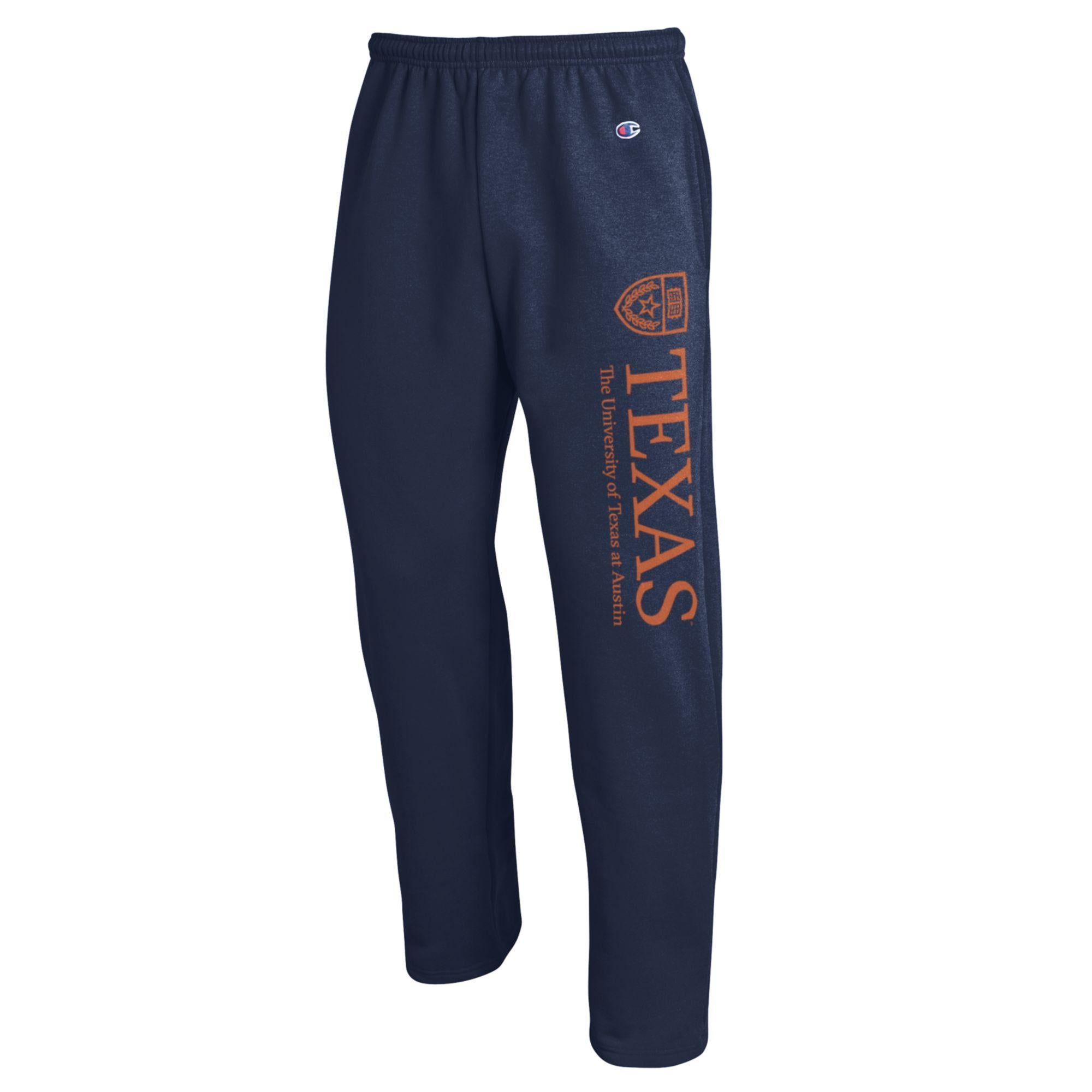 Champion Texas Longhorns Shield Powerblend Open Bottom Sweatpants