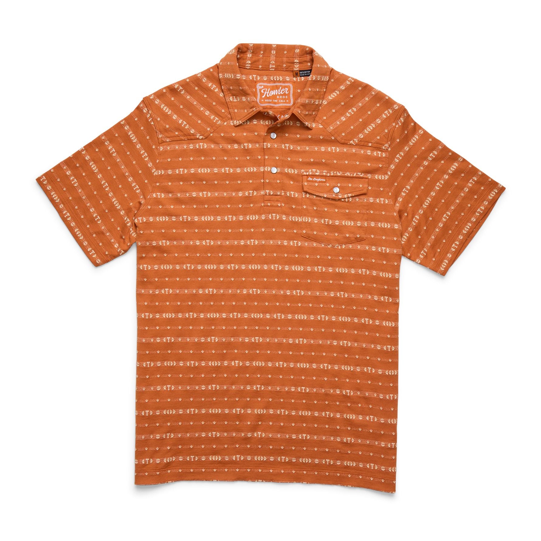 Howler Brothers Texas Longhorns Ranchero Jacquard Polo
