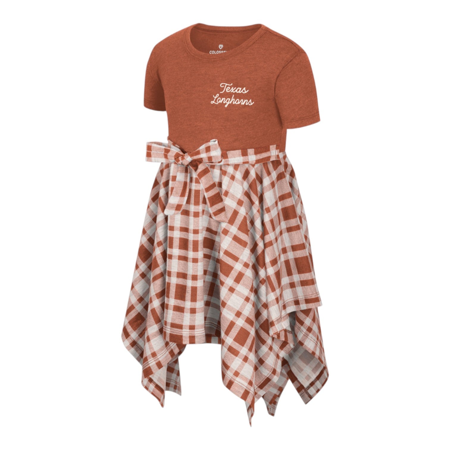 open lace back dress Toddler Texas Longhorns Plaid Dress