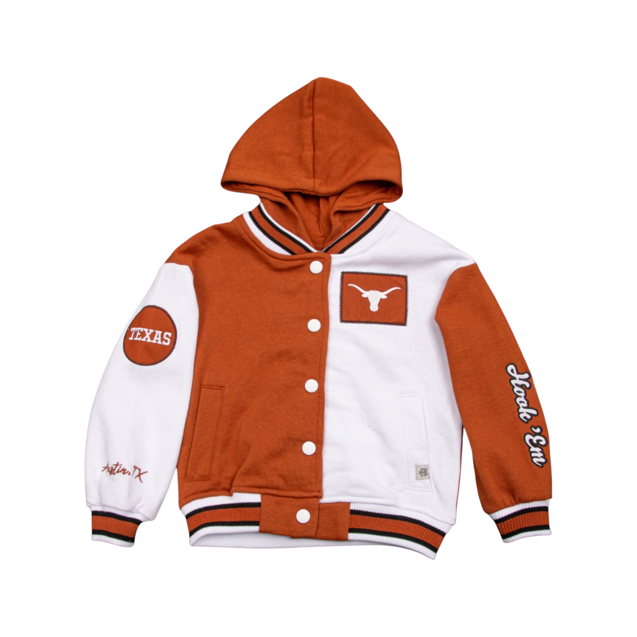 Toddler Texas Longhorns Petals Letterman Jacket
