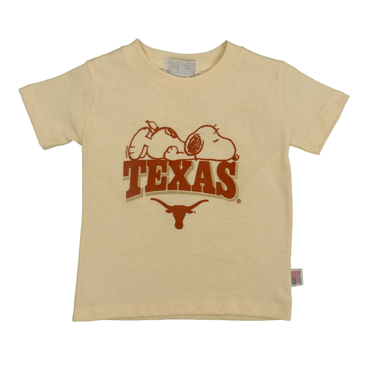 Toddler Texas Longhorns Sleeping Snoopy Tee
