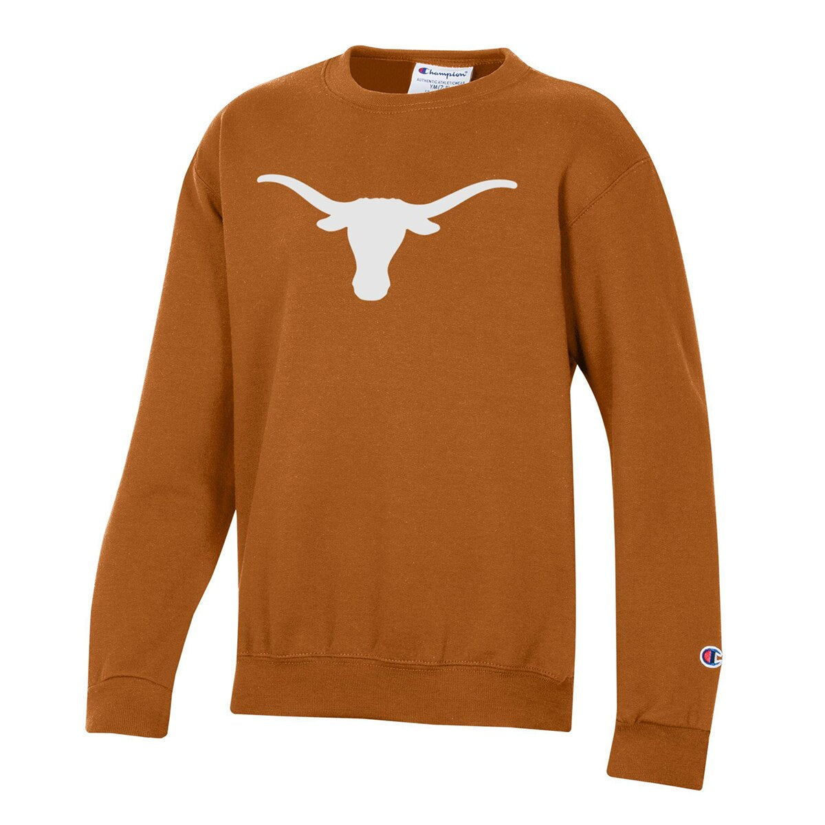 Youth Champion Texas Longhorns Applique Crewneck Sweatshirt