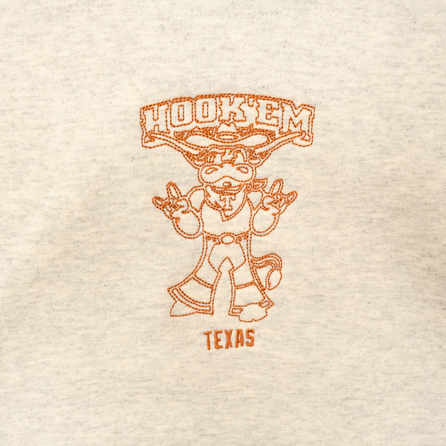 Youth Powerblend Hook Em Outline Embroidered Hoodie