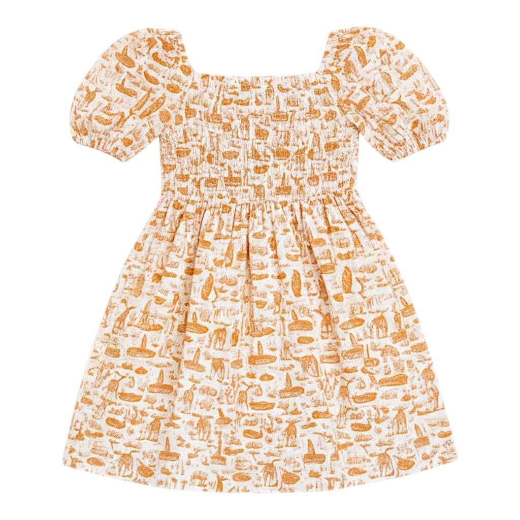 stewart dress modern Stewart Simmons The Girls Team Toile Puff Sleeve Dress