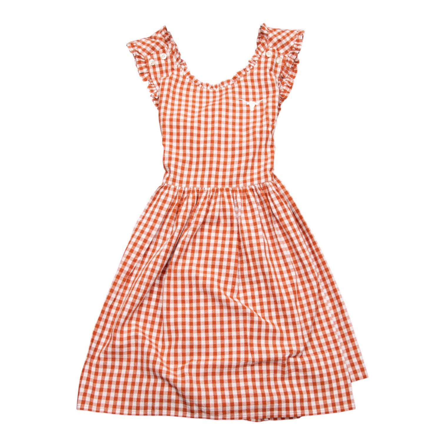 Youth Texas Longhorns Alora Gingham Dress