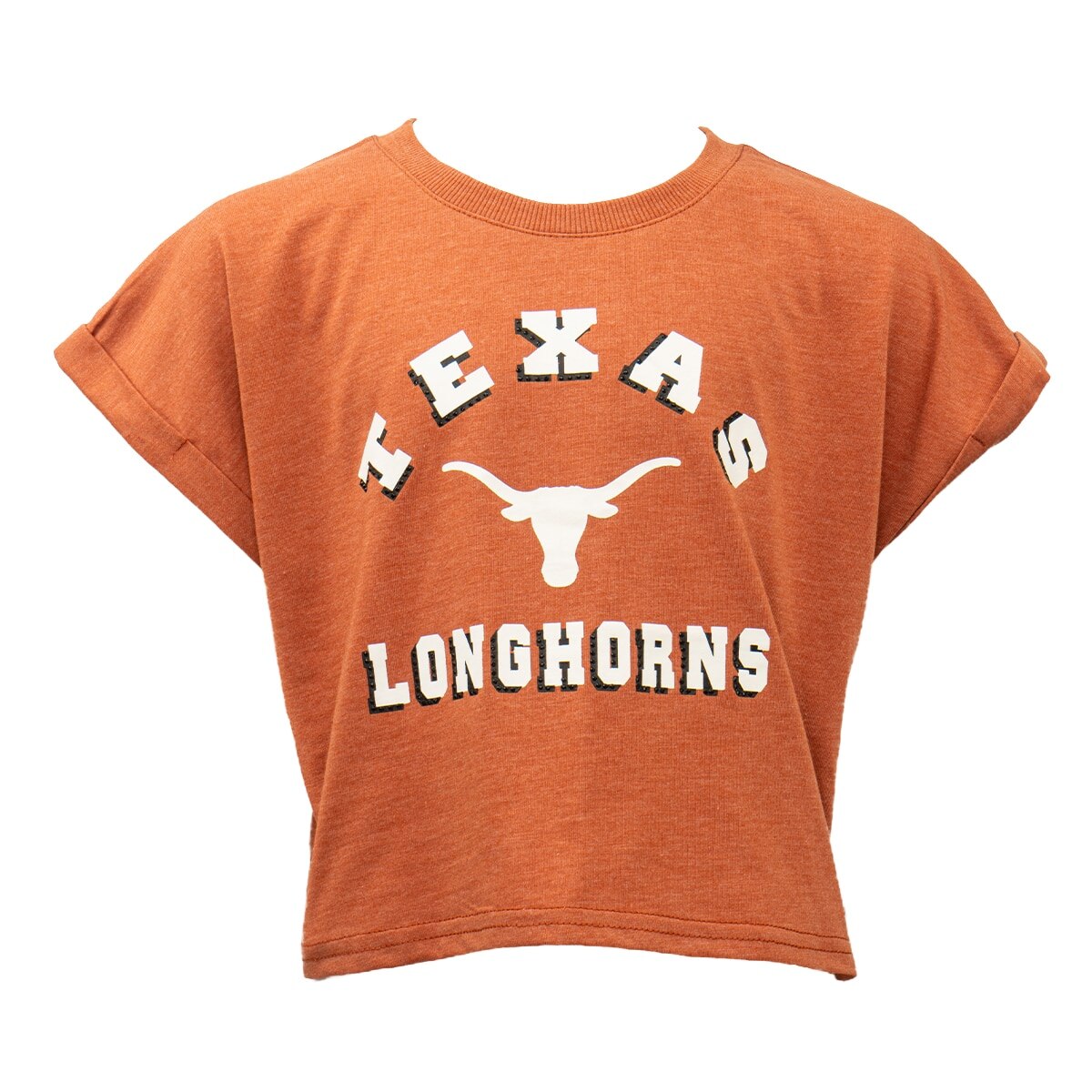 Youth Texas Longhorns Sparkle Crop Tee