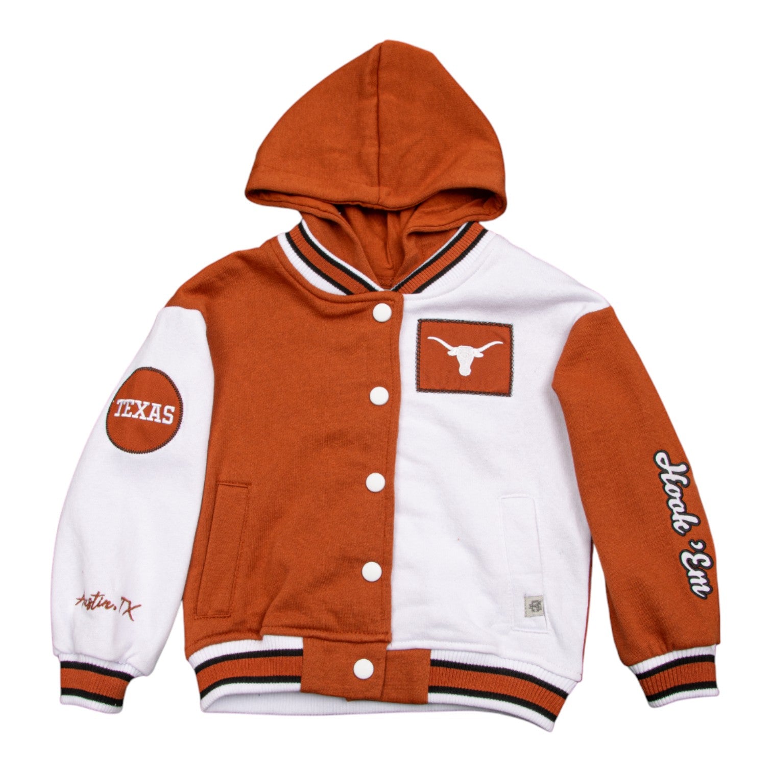 Youth Texas Longhorns Petals Letterman Jacket