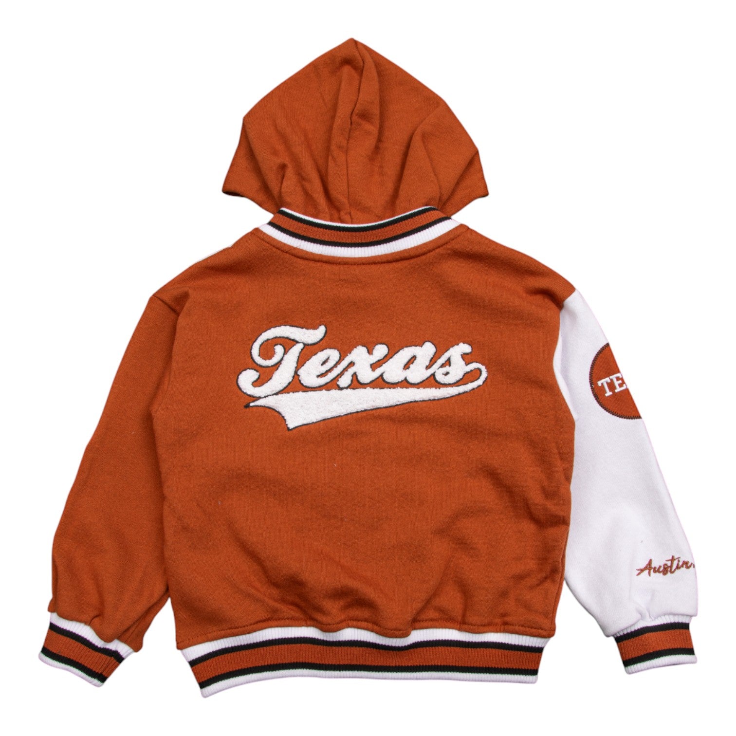 Youth Texas Longhorns Petals Letterman Jacket