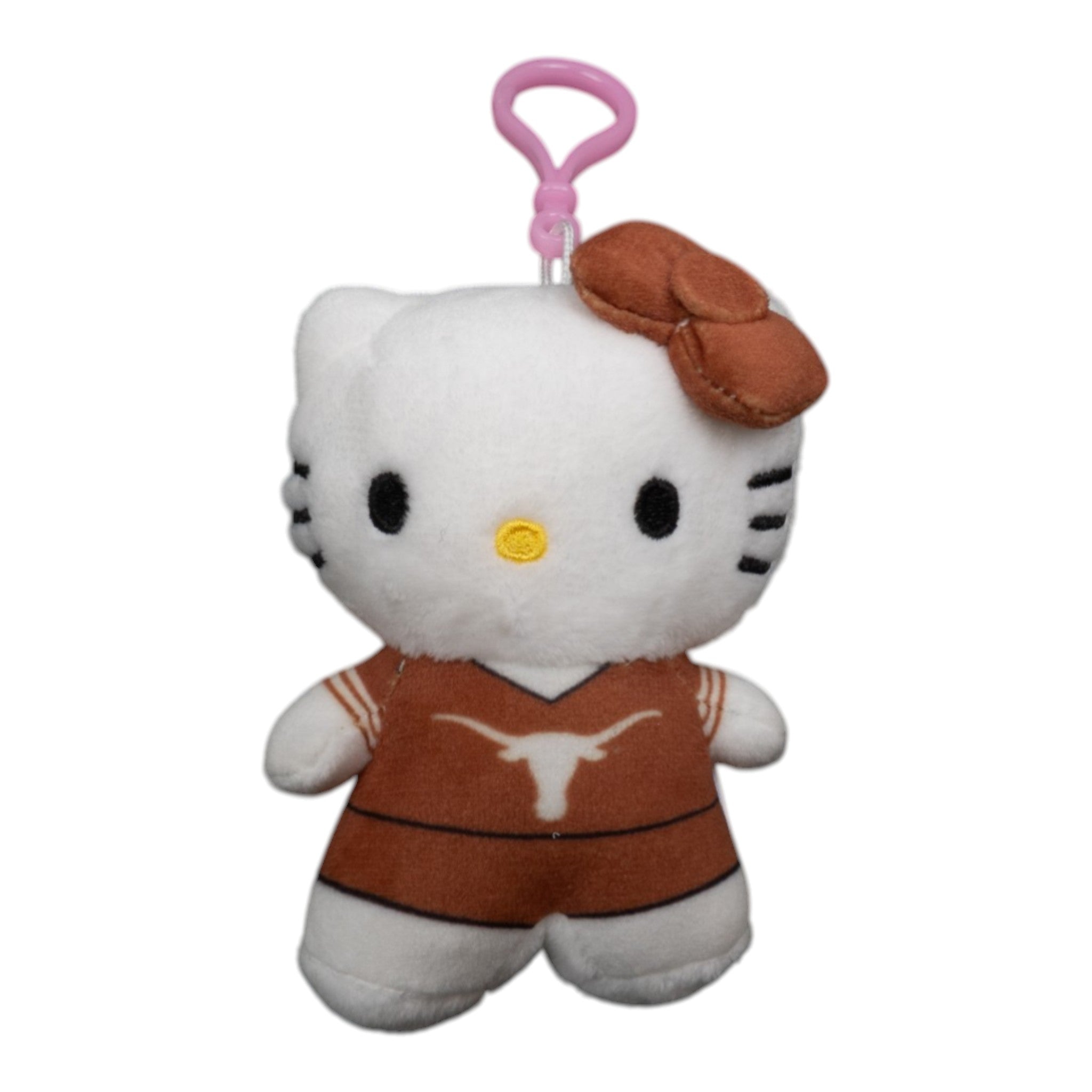 Texas Longhorns Hello Kitty Backpack Clip 4in Texas Longhorns Hello Kitty Backpack Clip 4in