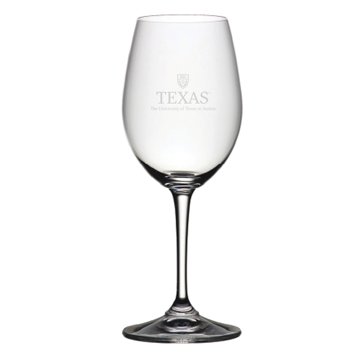 University of Texas Shield Stem Wine Glass