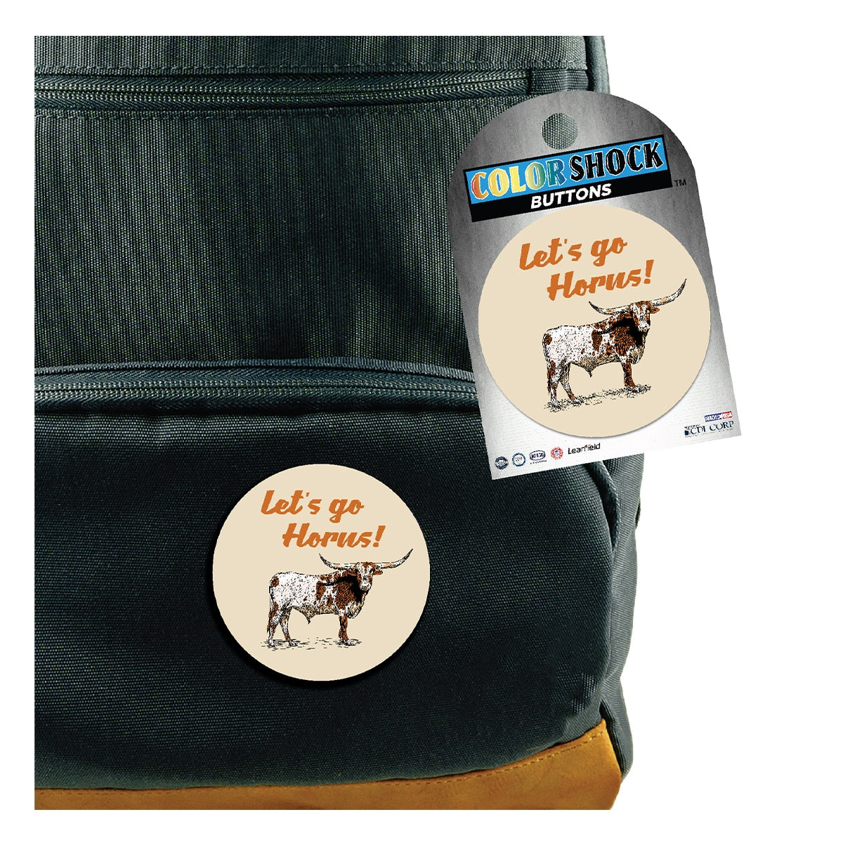 Texas Longhorns Let's Go Horns Spirit Button