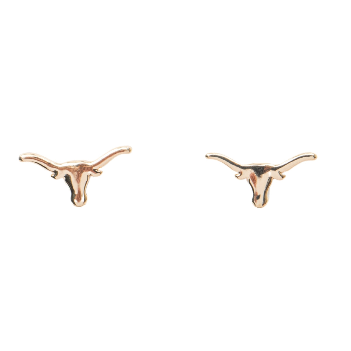 Texas Longhorns 24K Gold Plated Stud Earrings