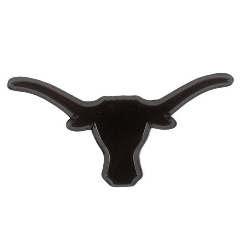 Longhorn Car Emblem - Black - 3.75” x 2”