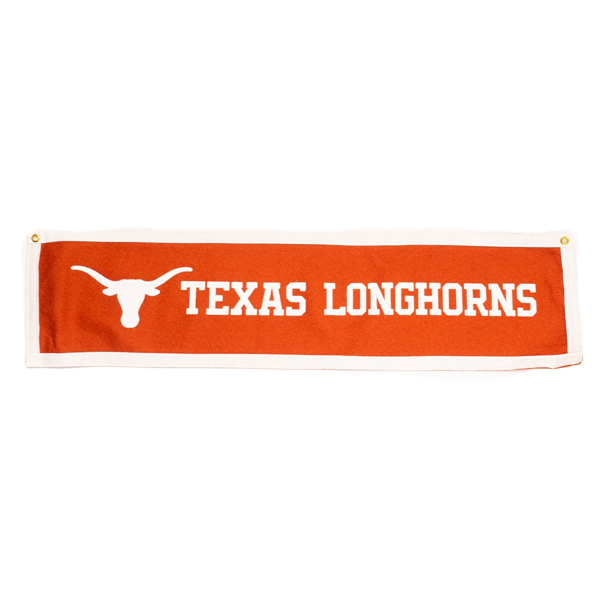 Traditional Texas Longhorns Logo Banner - 9 x 36