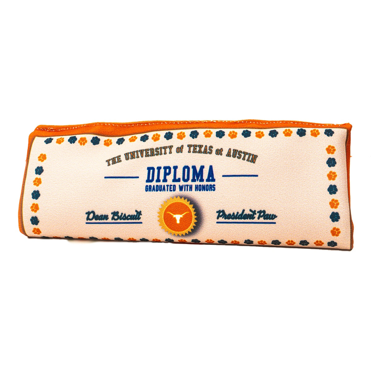 NCAA Texas Longhorns Hot Dog Plush Toy - Squeaky Dog & Cat Toy With Team Logo, 8" Long