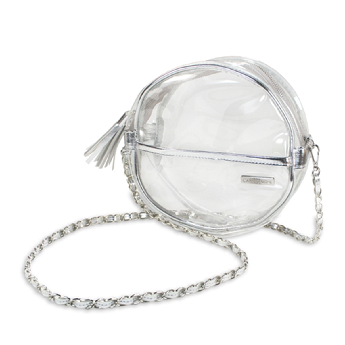 Canteen Crossbody Silver Clear Capri Bag
