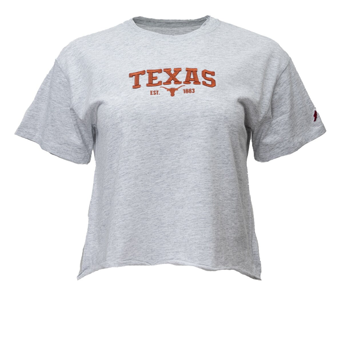 Texas Longhorns Puff Embroidery Graphic Crop Tee