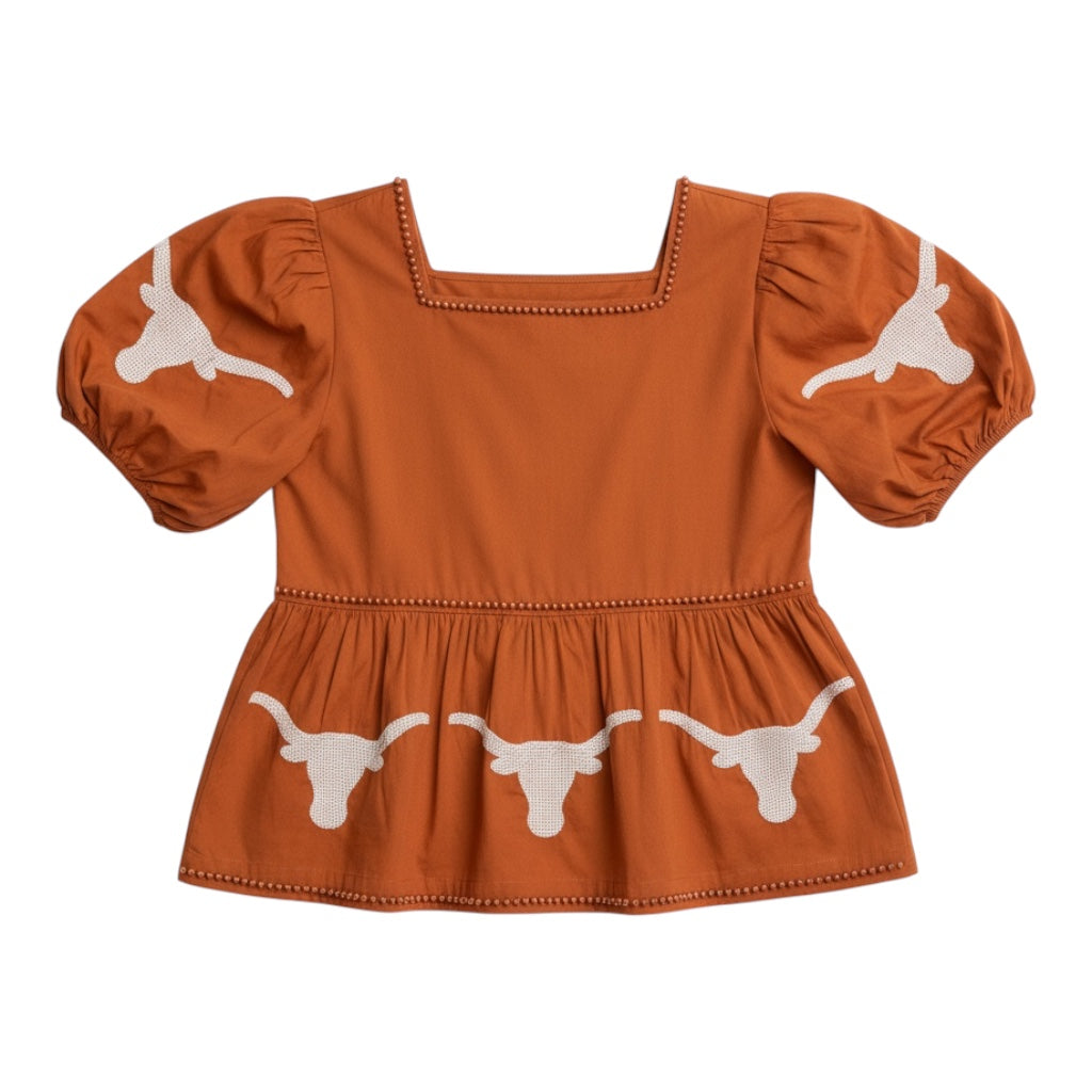 Stewart Simmons Puff Sleeve Peplum Top | University Co-op