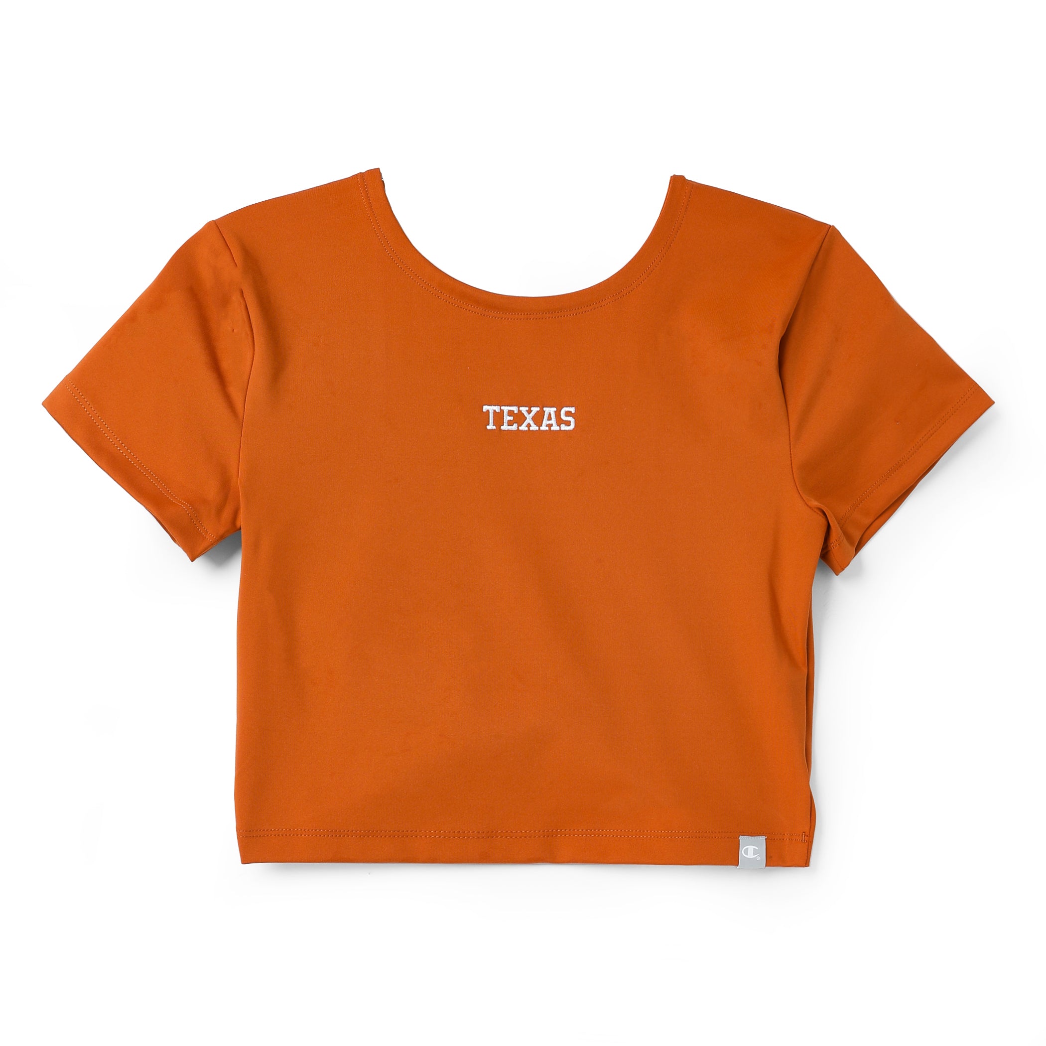 Champion Texas Longhorns Tailgate Her Twist Back Crop Short Sleeve Tee