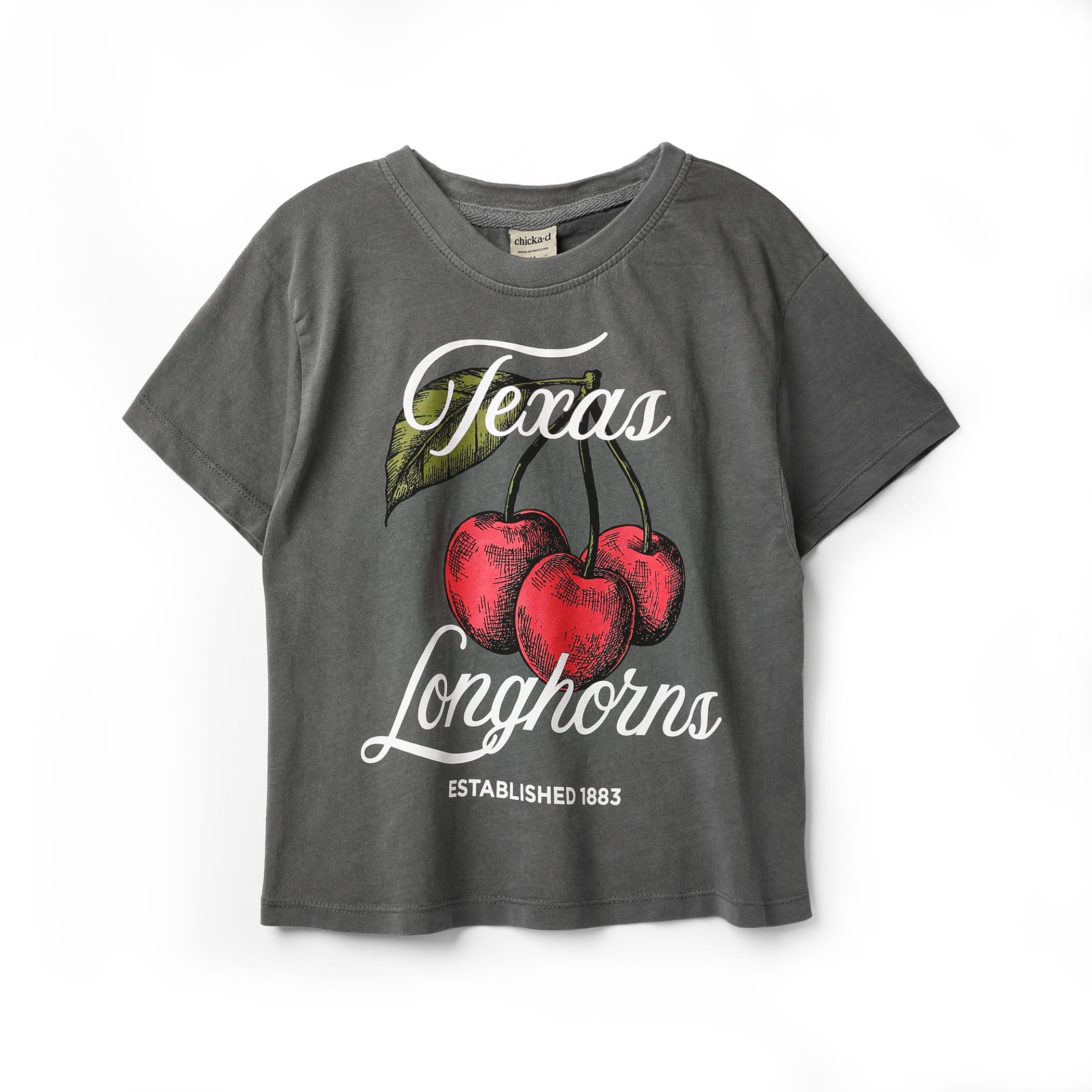 Chicka-D Texas Longhorns Cherry Montauk Tee