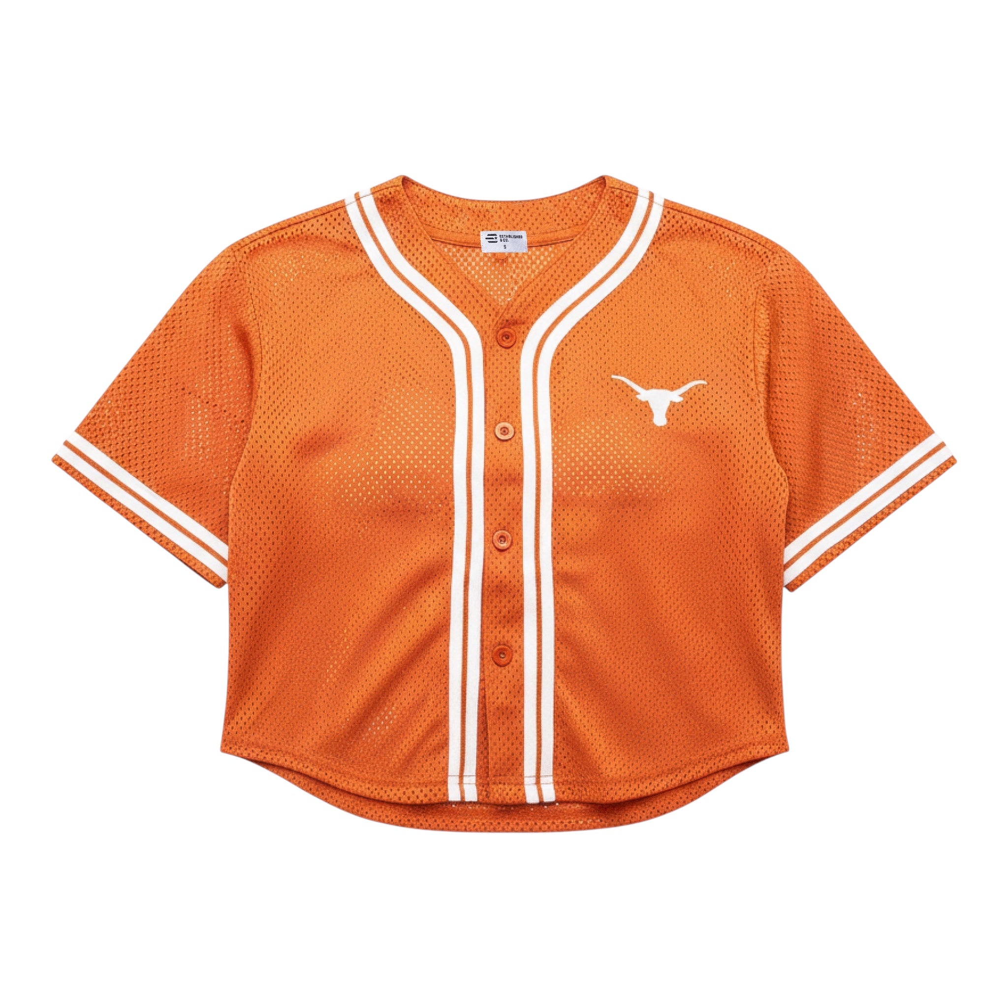 Texas Longhorns Mesh Crop Baseball Jersey University Co-op