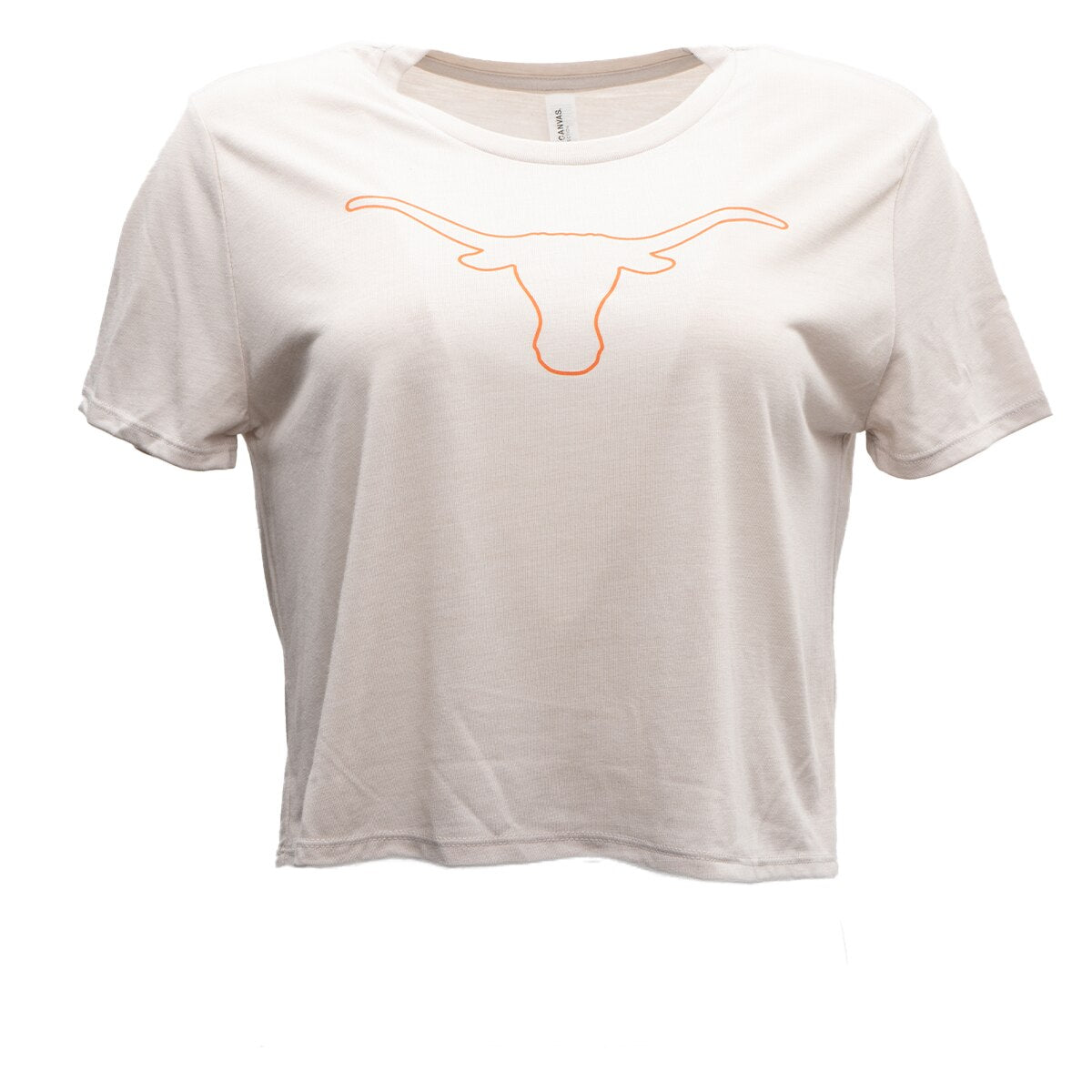 Texas Longhorns Bevo Outline Flowy Crop Tee