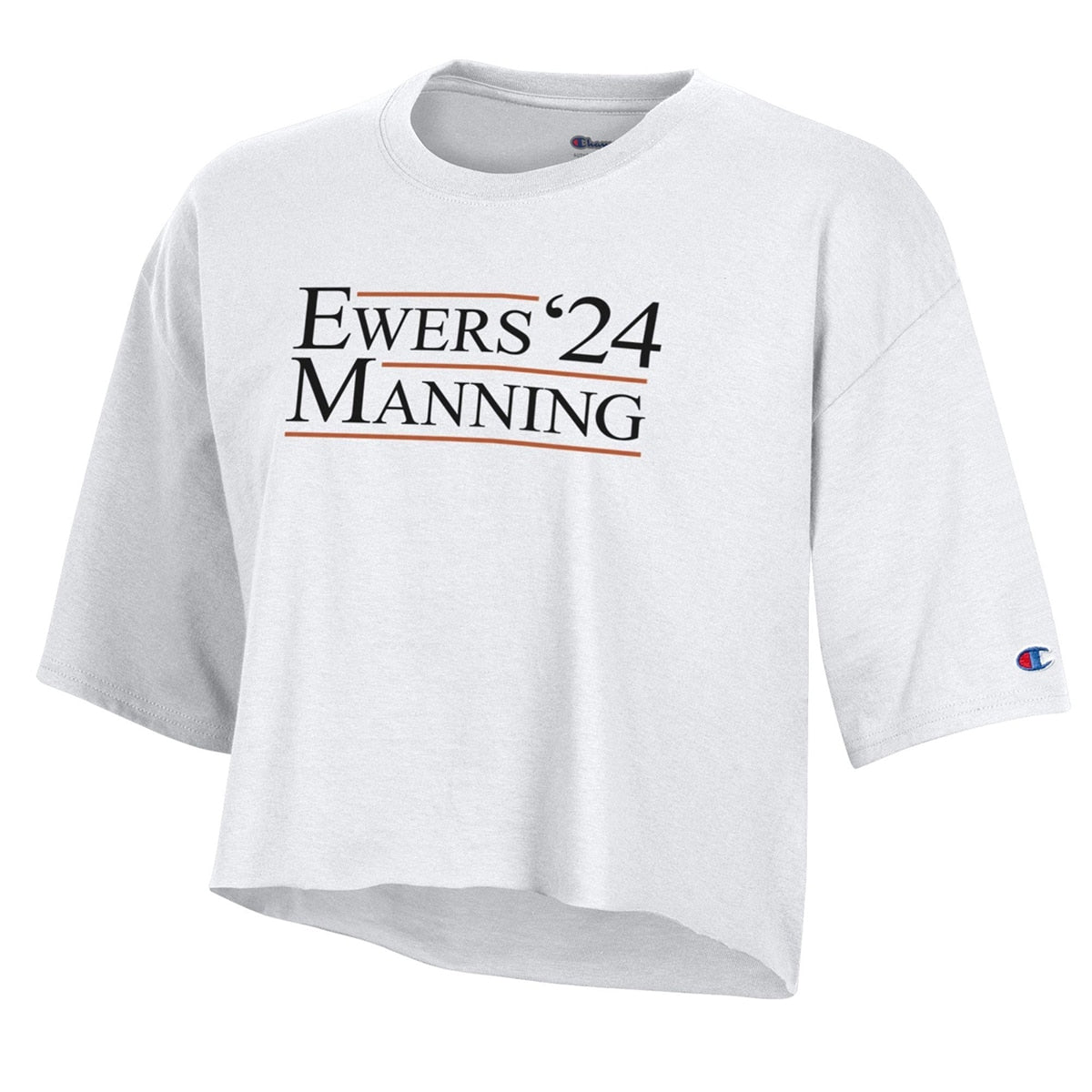Ewers Manning '24 Texas QBs for President NIL Boyfriend Crop Tee