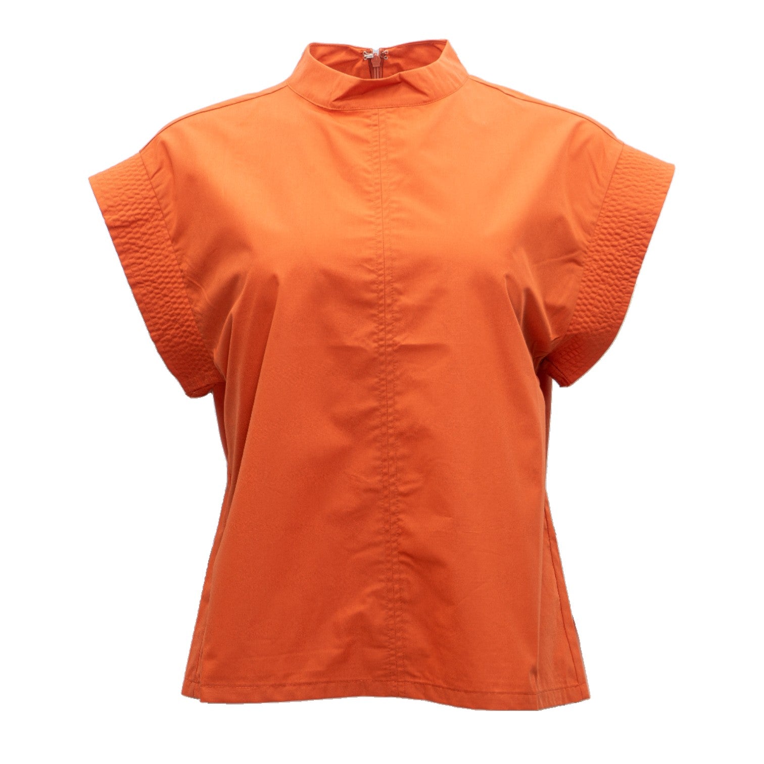 Mock Neck Ruffle Sleeve Top