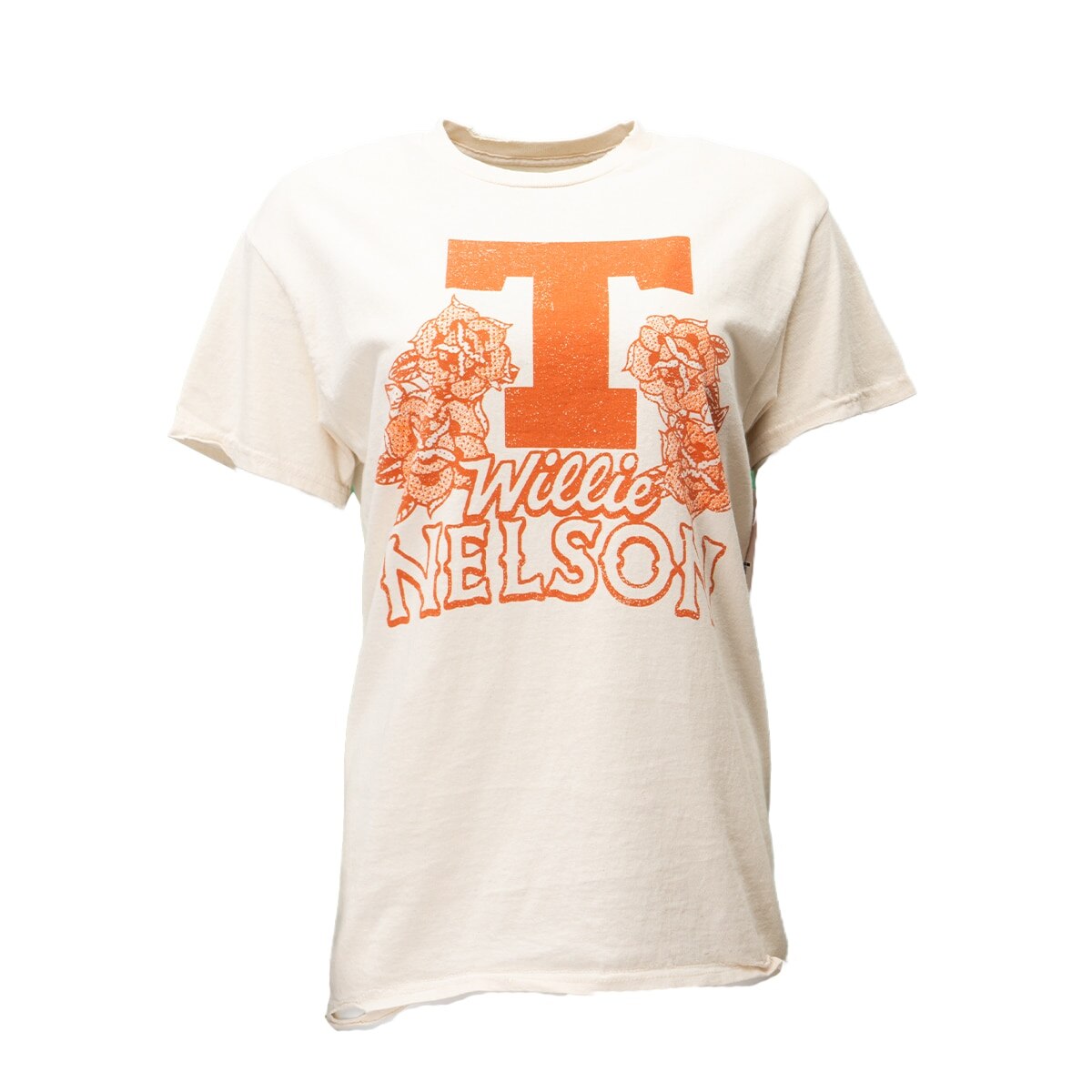 Livy Liu Willie Nelson Texas Flowers Thrifted Tee