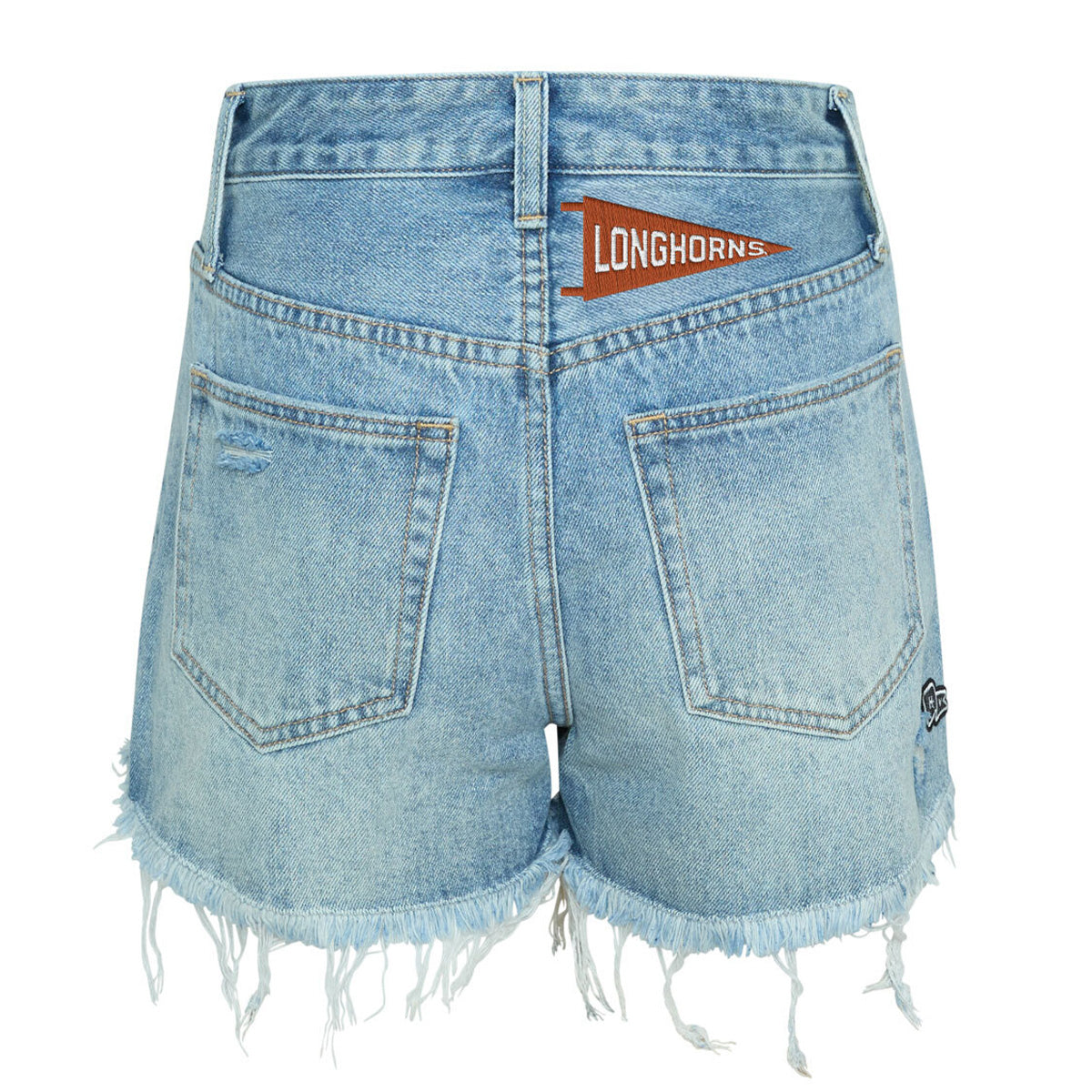 Hype And Vice Texas Longhorns Denim Patched Shorts