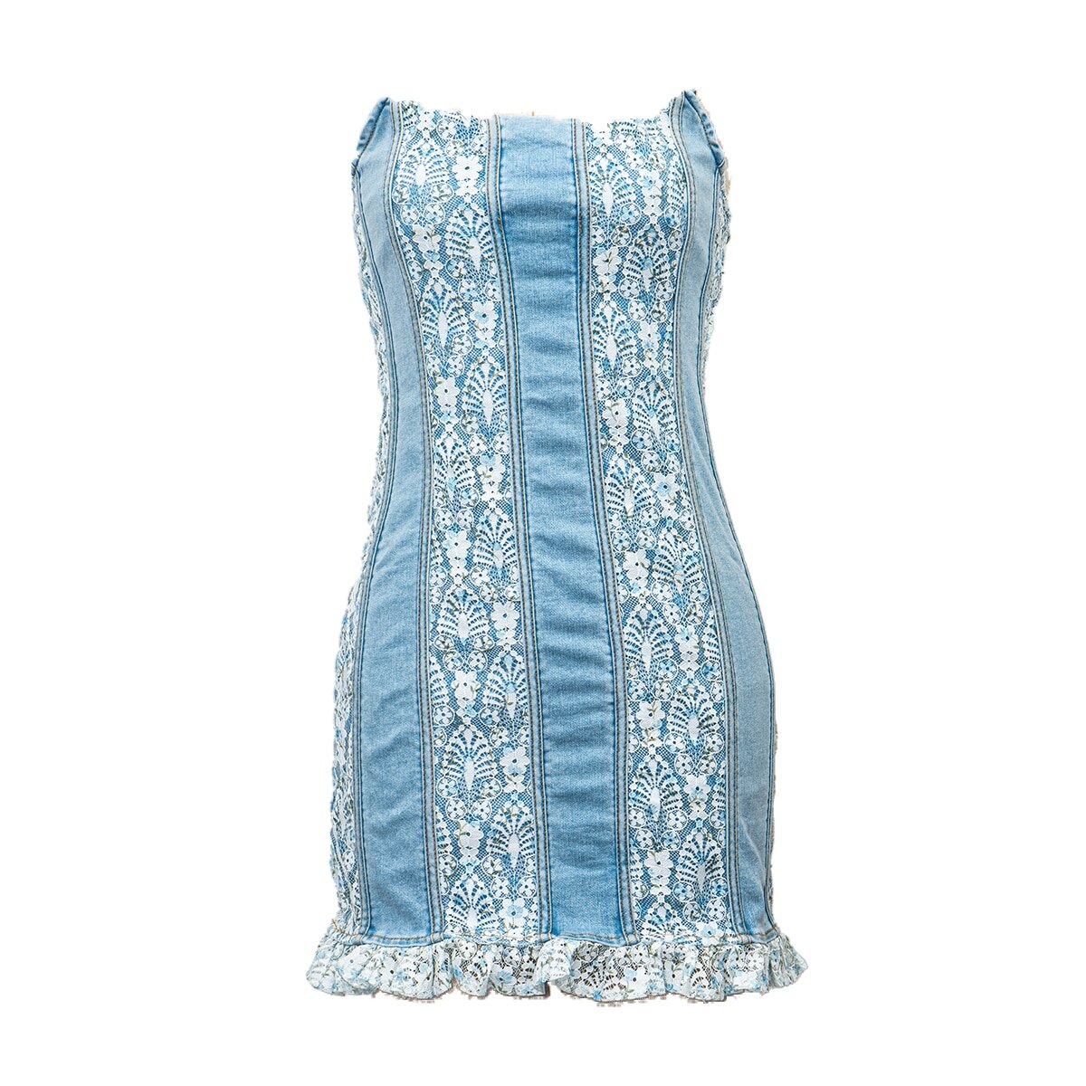 white christmas dresses Acid Wash Denim Dress S Black Acid by Lane 201 main image 0