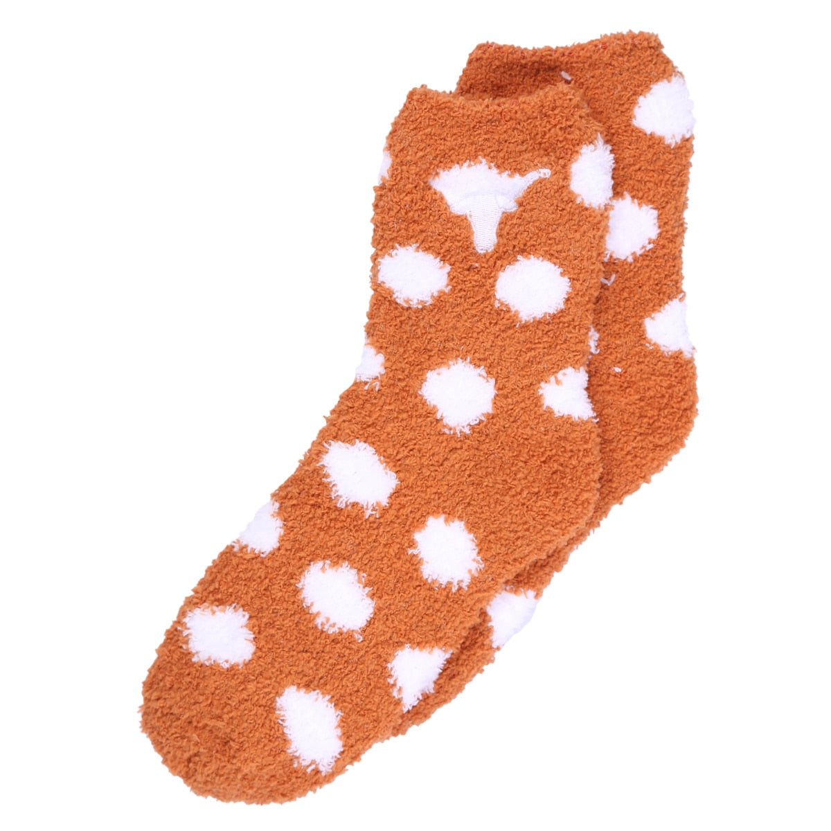 ZooZatZ Texas Longhorns Fuzzy Dot Socks