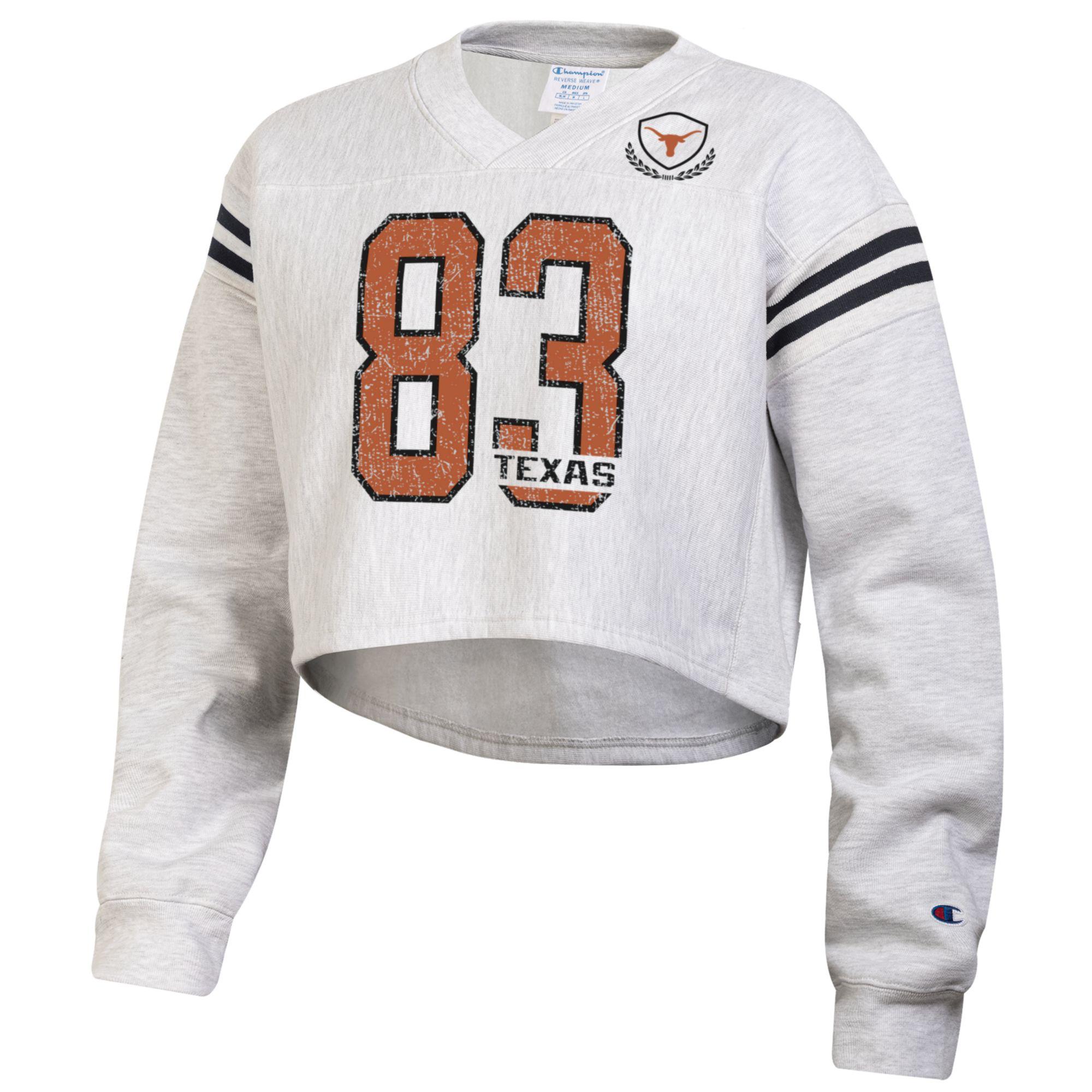 Champion Texas Longhorns Tailgate For Her Reverse Weave Jersey Crop