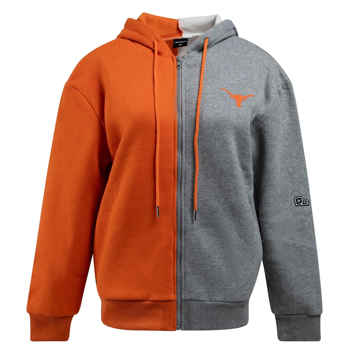 Hype and Vice Texas Longhorns Serve Color Block Zip Up Sweatshirt