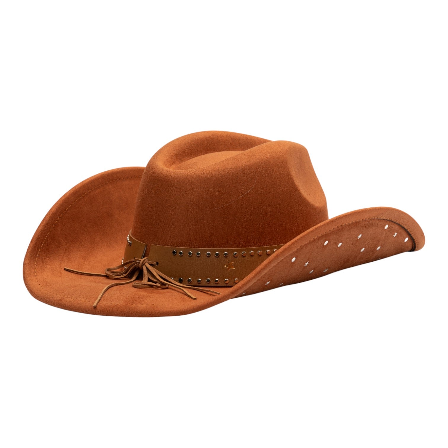 Studded Star Brim Western Cowboy Hat