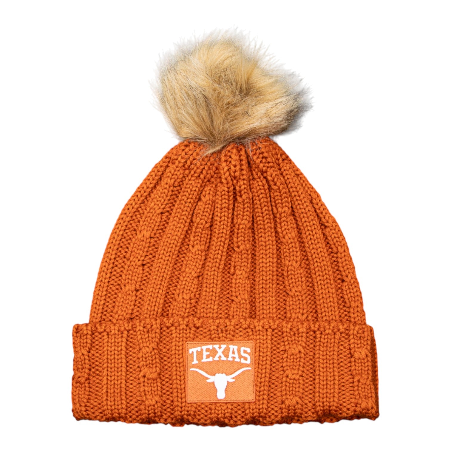 Texas Longhorns Knit Alps Cuff Pom Beanie | University Co-op display picture 1