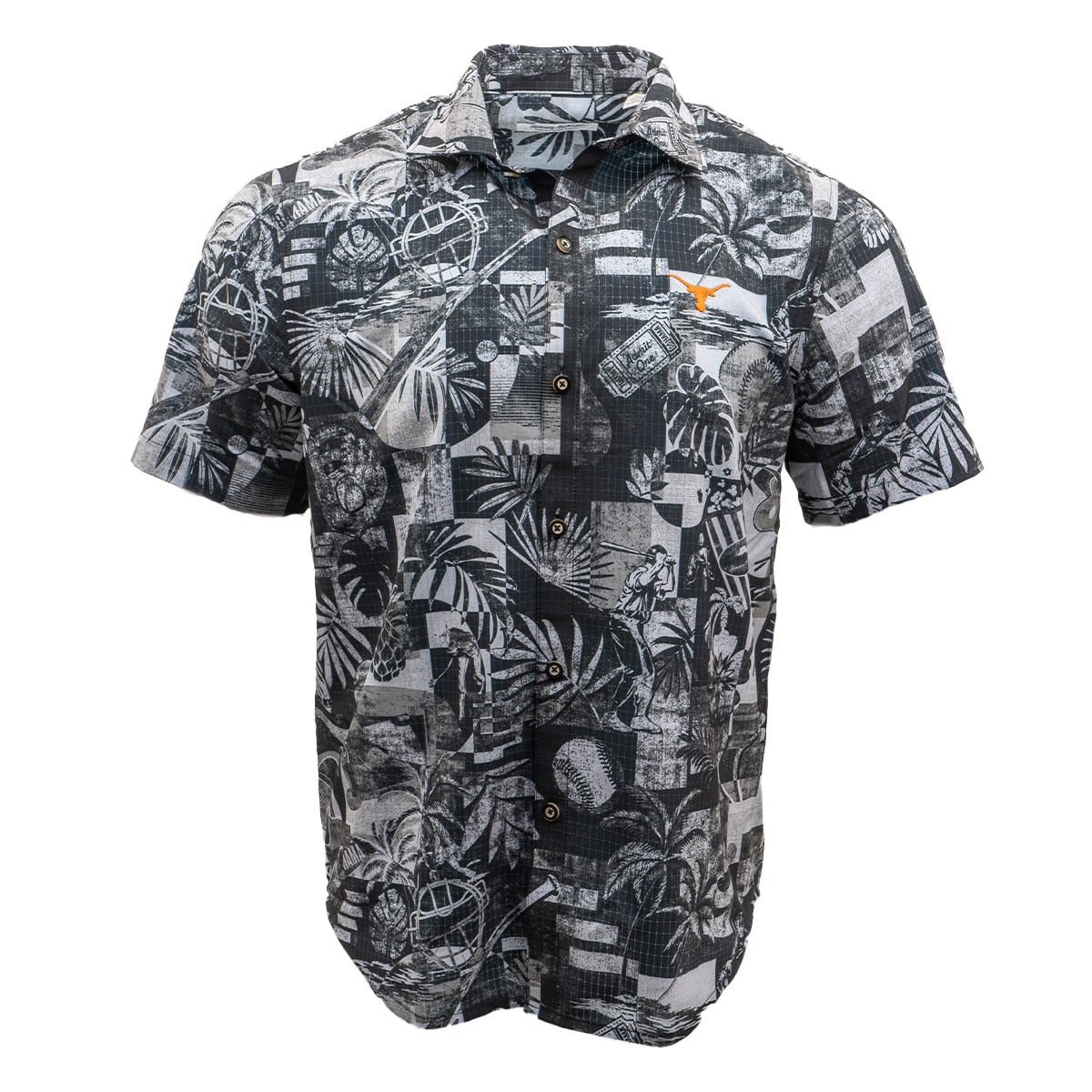 Tommy Bahama Texas Longhorns Bahama Coast Baseball Medley Camp Shirt
