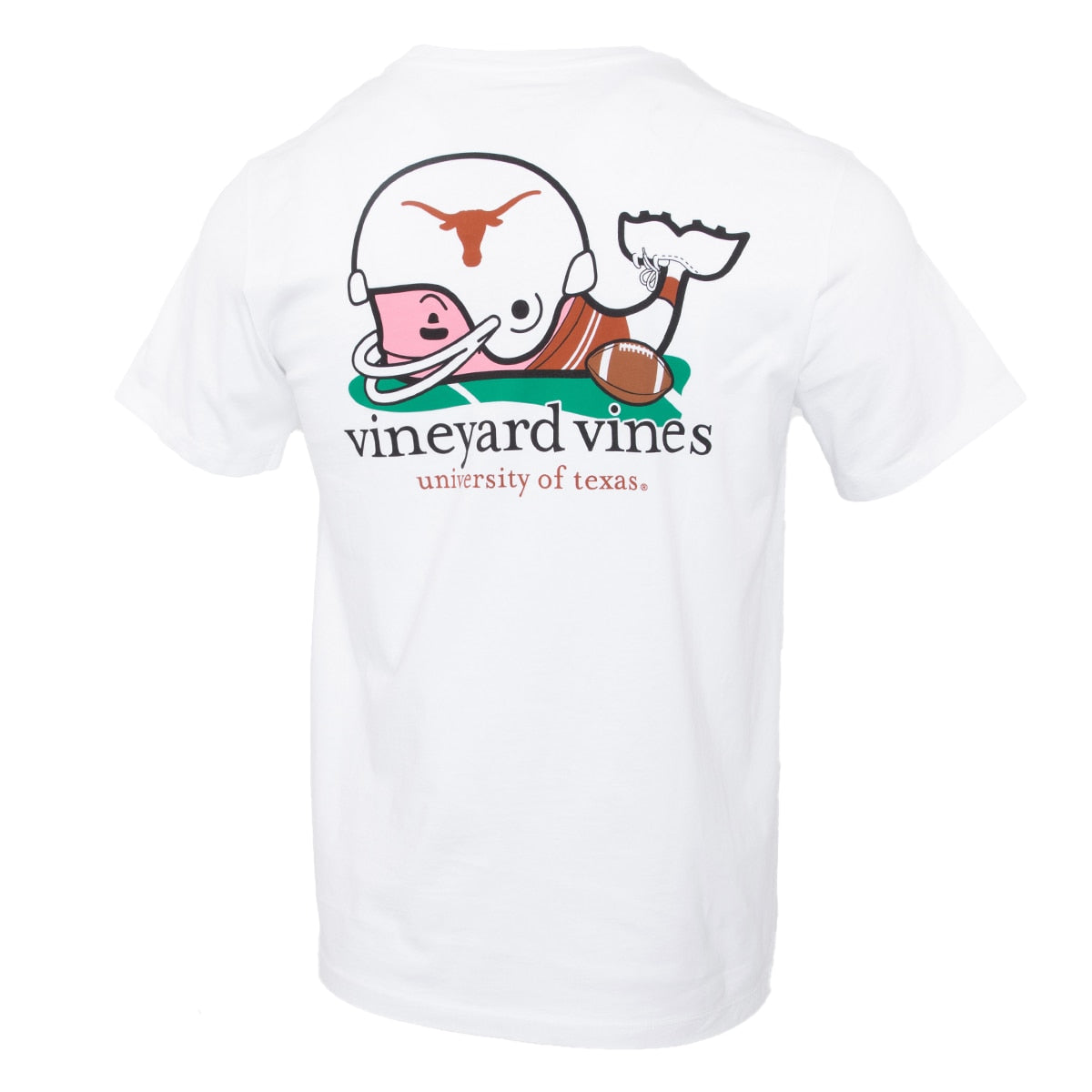Vineyard Vines Texas Longhorns Pocket Football Whale Tee