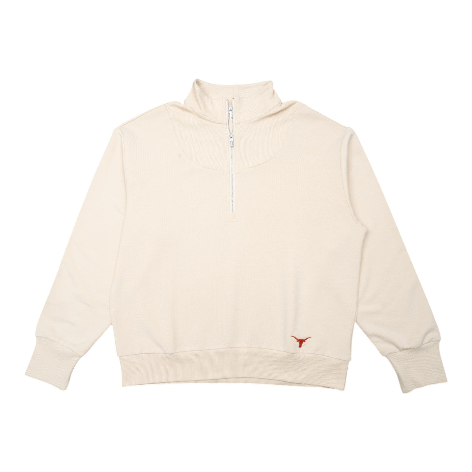 Texas Longhorns Naomi Half Zip Fleece Back Terry Pullover
