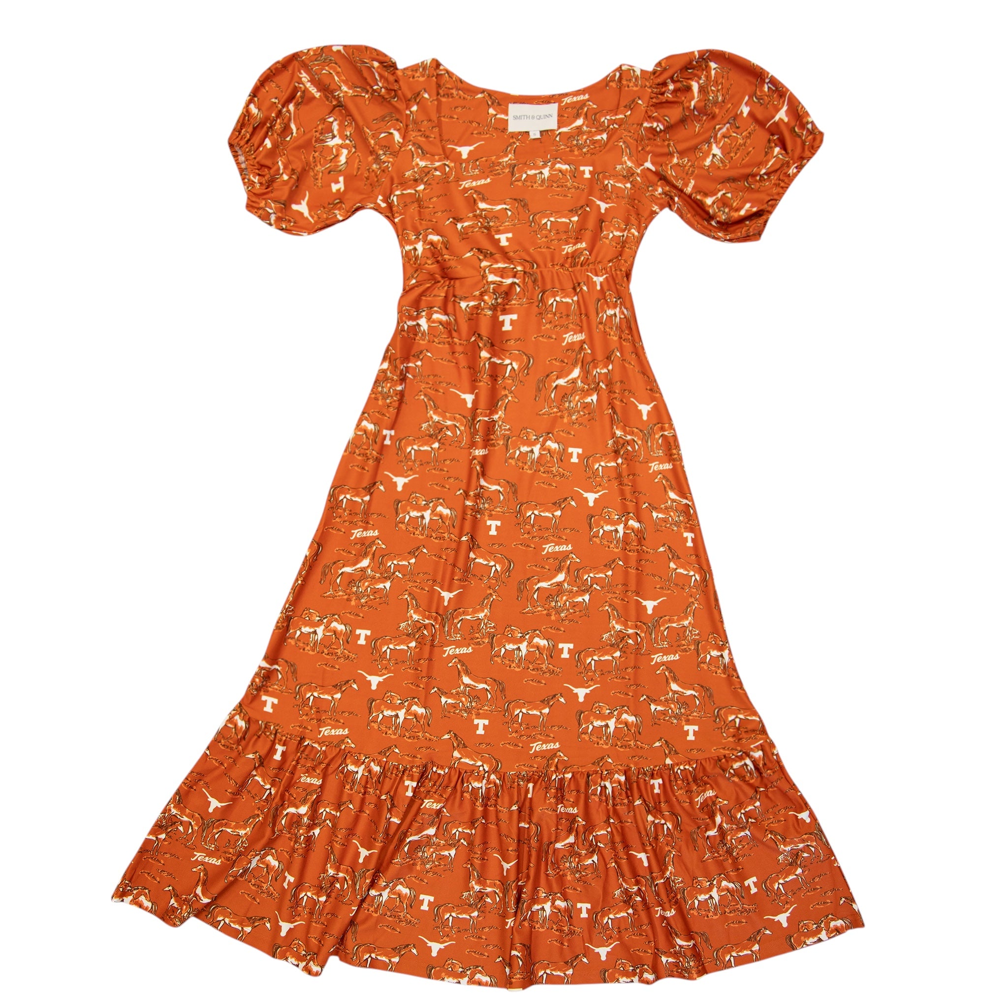 strapless open back dress Texas Longhorns Lucy Tailgate Toile Maxi Dress