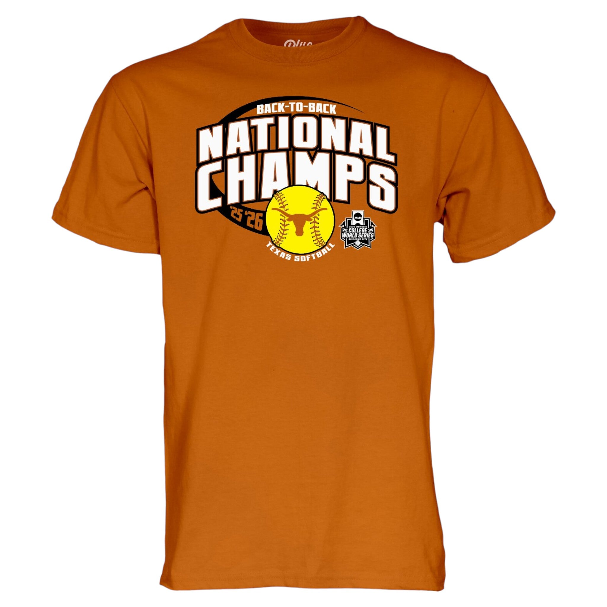 Texas Longhorns 2026 Softball National Champs Back To Back Tee