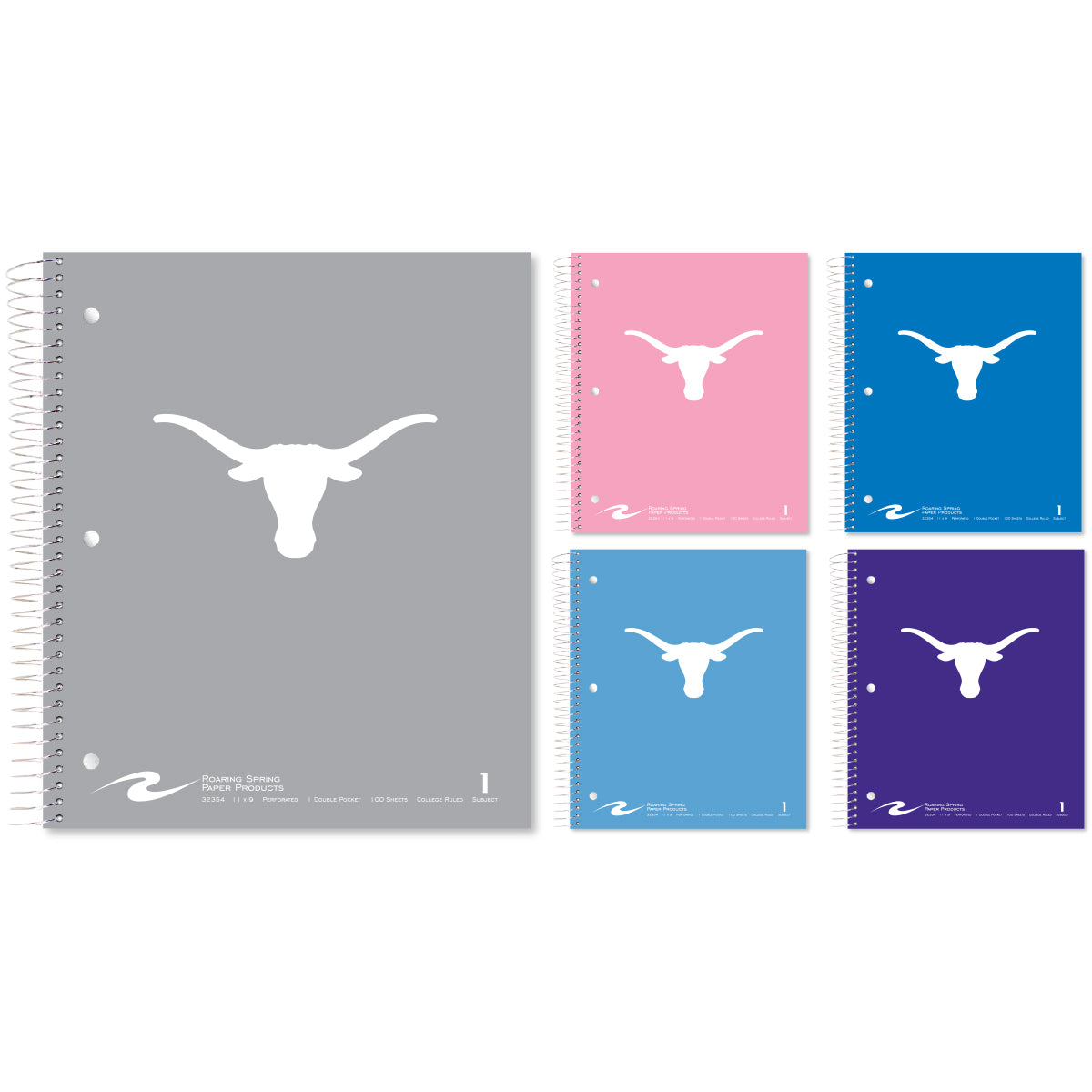 University of Texas Longhorn 1 Subject Spiral Notebook