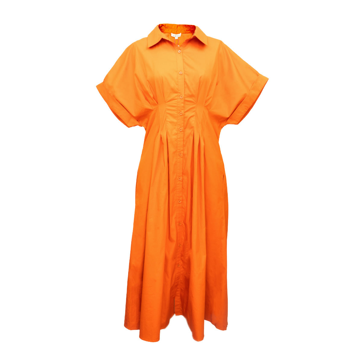 Solid Short Sleeve Midi Dress Solid Short Sleeve Midi Dress